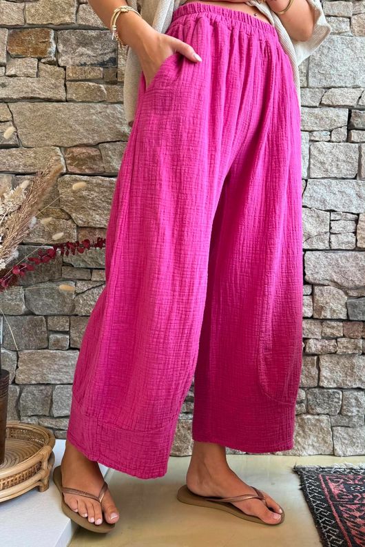 Santos Cushion Cotton Quirky Pant Raspberry?